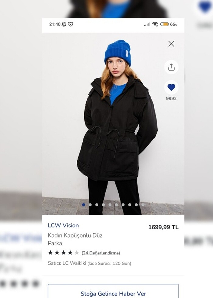 LCW Vision Kadın Kapüşonlu Parka - Görsel 2