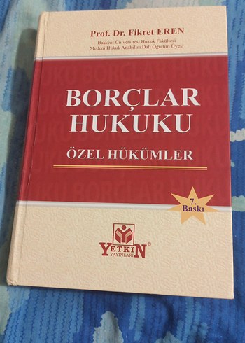 Borçlar Hukuku Özel Hükümler Kitabı