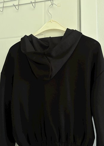 Oysho Siyah Kapüşonlu Fermuarlı Sweatshirt - Görsel 5