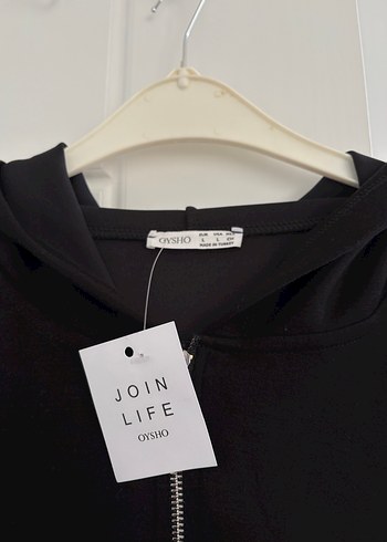 Oysho Siyah Kapüşonlu Fermuarlı Sweatshirt - Görsel 4