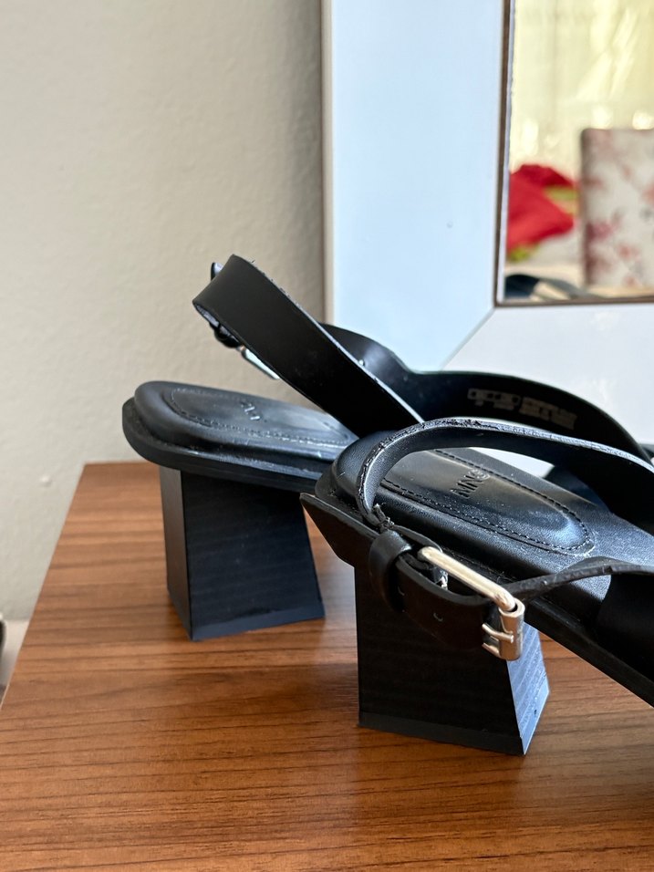 Mango Siyah Tokalı Kadın Topuklu Ayakkabı - Görsel 5