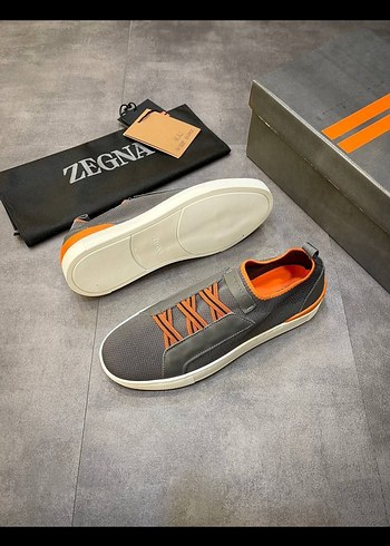 Ermenegildo Zegna Zegna Gri Erkek Spor Ayakkabı