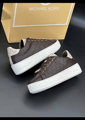 Michael Kors Michael Kors Kahverengi Yılan Desenli Platform Spor Ayakkabı