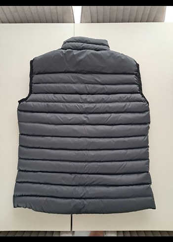m Beden gri Renk Calvin Klein Fermuarlı Erkek Yelek, Yüksek Yakalı