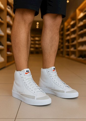 43 Beden beyaz Renk Nike Beyaz Erkek Bağcıklı Sneakers