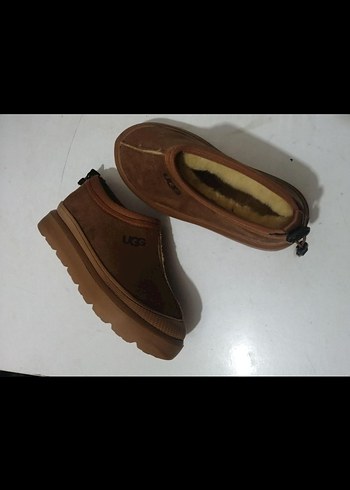 Ugg Kahverengi Dolgu Topuklu Kadın Terlik - Görsel 4