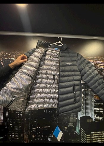 l Beden siyah Renk Columbia Siyah Fermuarlı Erkek Mont
