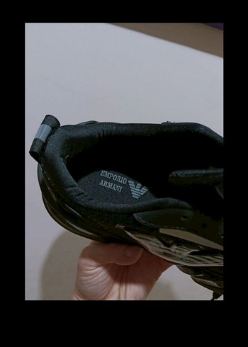 43 Beden Siyah Emporio Armani EA7 Erkek Sneaker
