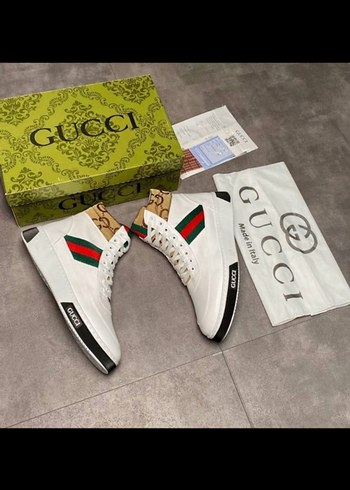 Beyaz Gucci Platform Spor Ayakkabı - Görsel 3