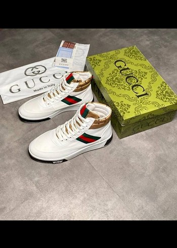 Beyaz Gucci Street Wear Spor Ayakkabı - Görsel 5