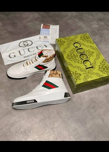 Beyaz Gucci Street Wear Spor Ayakkabı - Görsel 4