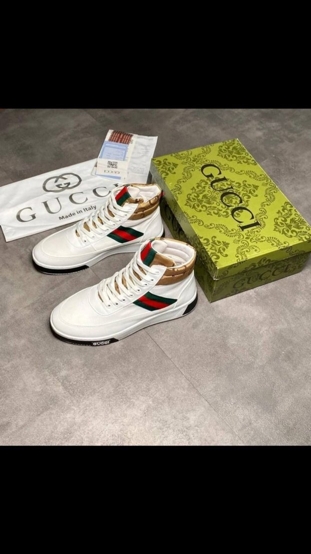 Beyaz Gucci Street Wear Spor Ayakkabı - Görsel 5