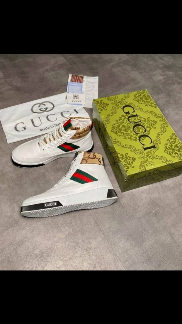Beyaz Gucci Street Wear Spor Ayakkabı - Görsel 4