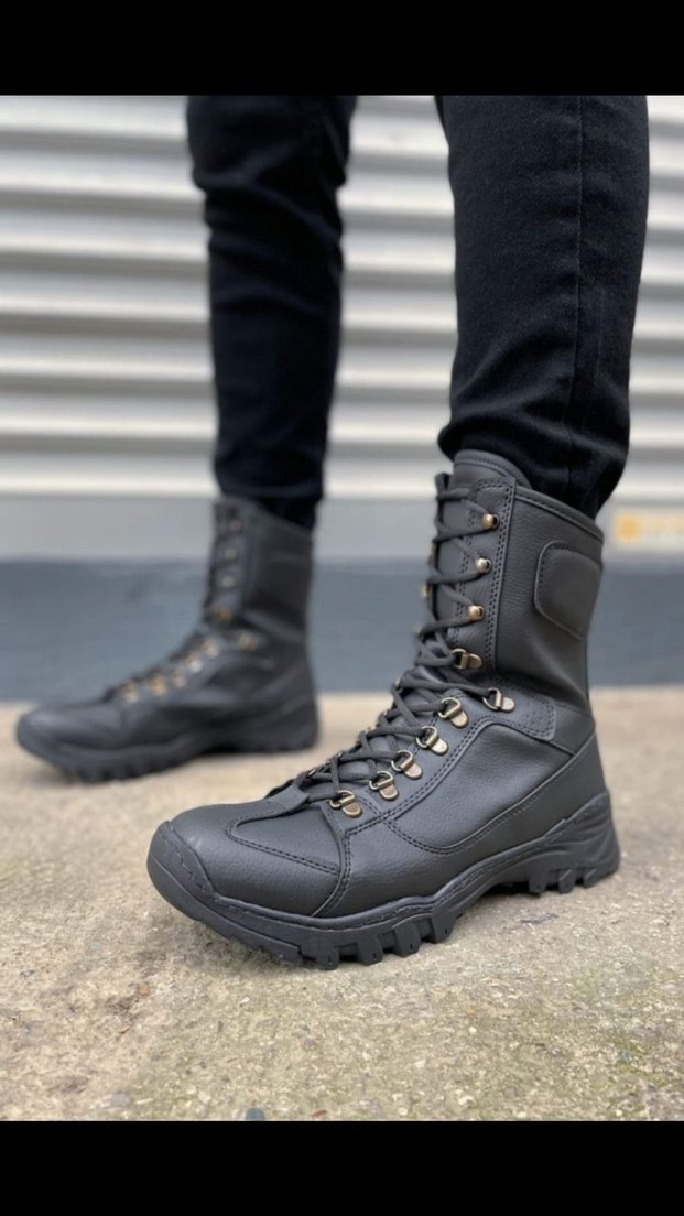 Çöl Botu Orijinal Siyah Kamuflaj Bağcıklı Erkek Bot - Görsel 2