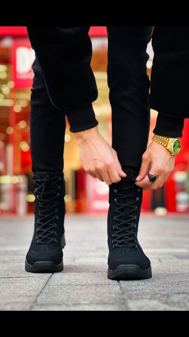 Chekich Bot Orijinal Deri  Siyah Erkek Bot - Görsel 2