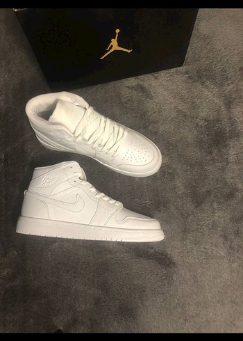 NİKE AİR JORDEN 1 MID TRİPLE WHİTE - Görsel 4