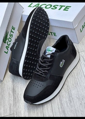 41 Beden siyah Renk Lacoste Siyah Erkek Spor Ayakkabı