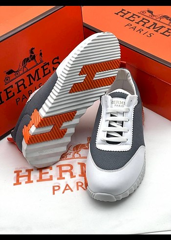 44 Beden gri Renk HERMES Gri Erkek Spor Ayakkabı Velcro