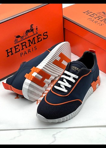 Hermes Hermes Renkli Mavi Elastik Bağcıklı Erkek Spor Ayakkabı