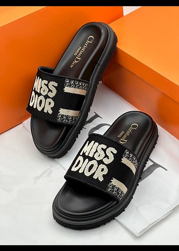 Dior Miss Dior Siyah Platform Kadın Terlik