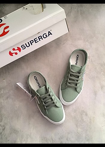 42 Beden Superga Kadın Yeşil Platform Spor Ayakkabı