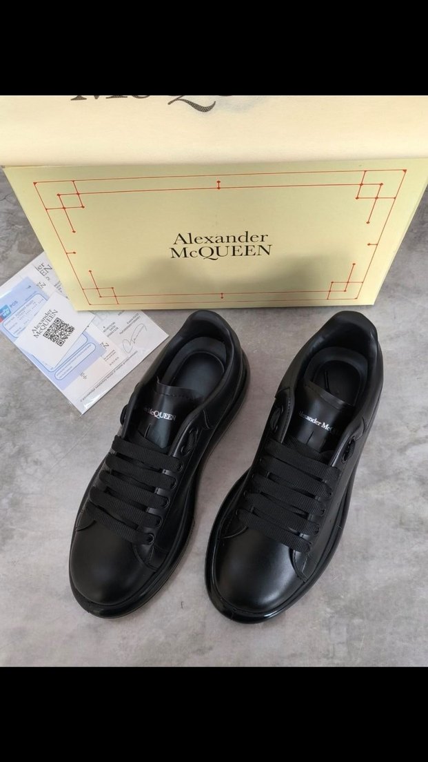 Alexander McQueen Siyah Deri Sneaker — görsel 2/8