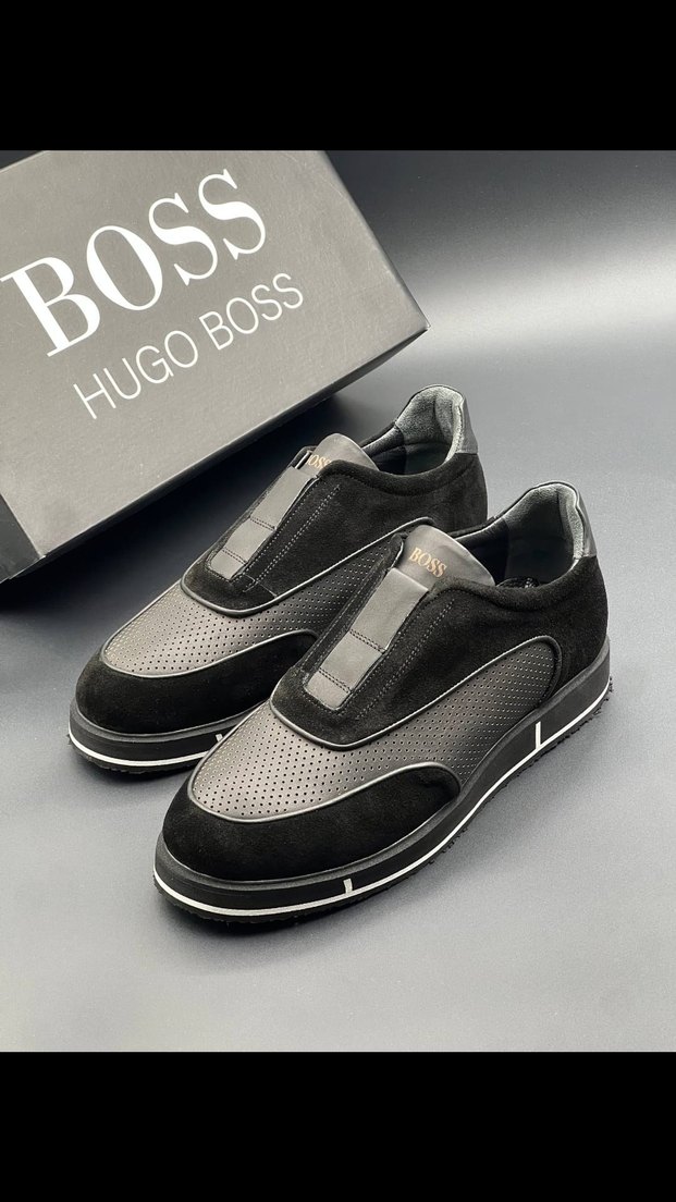 Hugo Boss Siyah Süet Deri Sneaker — görsel 4/6
