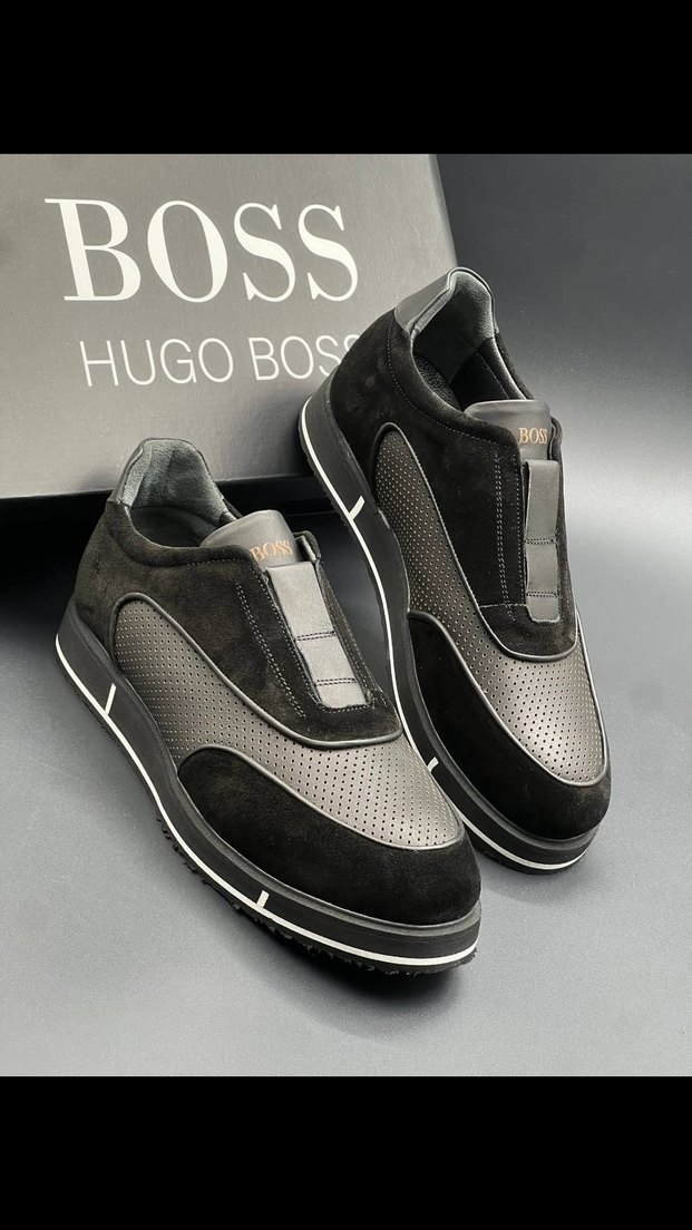 Hugo Boss Siyah Süet Deri Sneaker — görsel 2/6