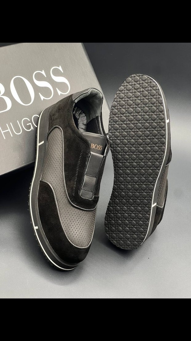 Hugo Boss Siyah Süet Deri Sneaker — görsel 6/6