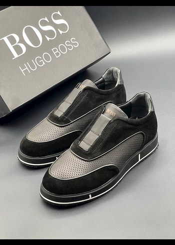 Hugo Boss Siyah Suet Deri Sneaker