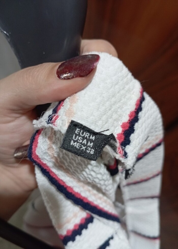 Beyaz çizgili pantolon  - Görsel 4