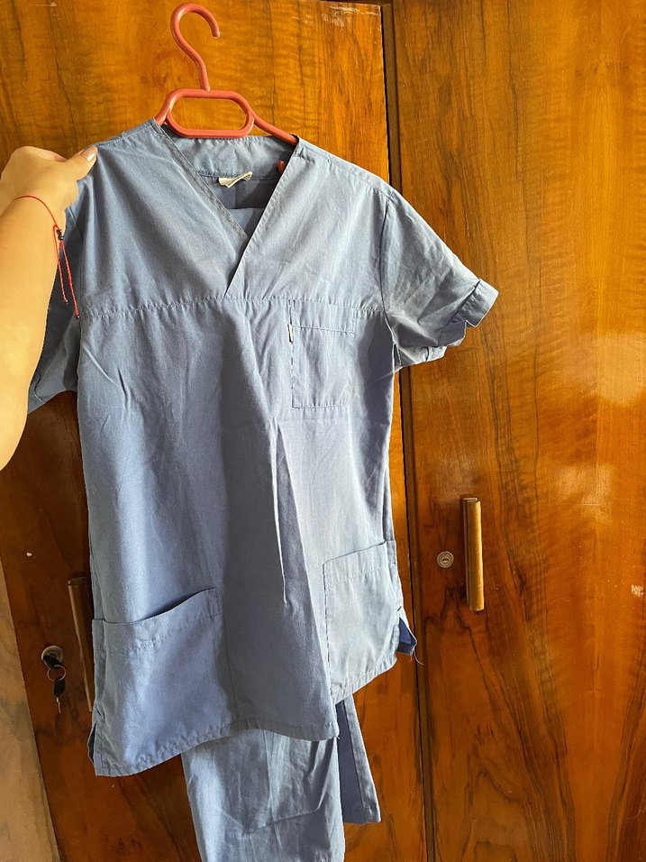 Mavi Scrubs Kısa Kollu - Görsel 2