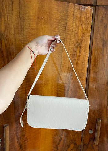 Bej Deri Kadın Günlük Çanta - Görsel 2