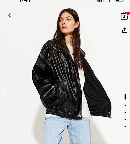 Bershka Oversize Suni Deri Ceket