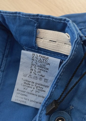 8 Yaş Beden Mavi erkek Kot pantolon) boy 78 sm)