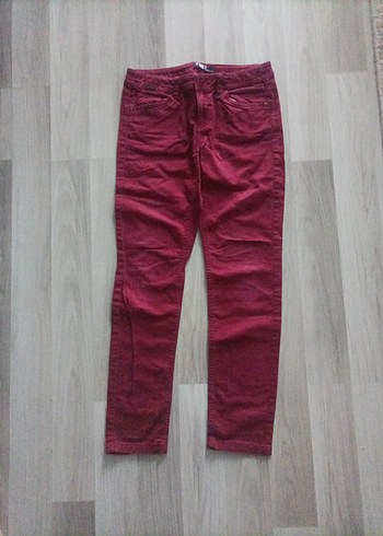 Bordo kot pantolon) 13 yaş) bel 35 sm) boy 90 sm)