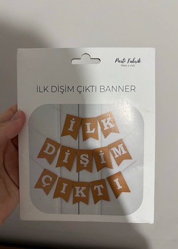 Altın Renk İlk Dişim Çıktı Pasta Süsü