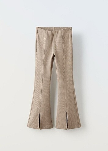 Etiketli Zara Fitilli Flare Tayt/Pantolon