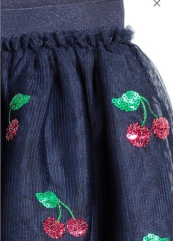 10 Yaş Beden Kiraz Pullu H&M Etek 8-10 yaş