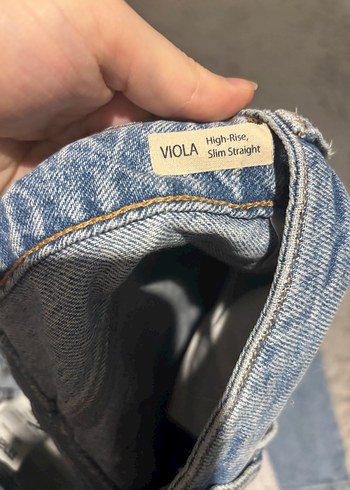 xs Beden mavi Renk Düğmeli Mavi Midi Denim Kadın Jean