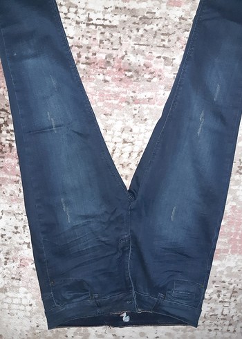 l Beden Kadın Lacivert Regular Fit Kot Pantolon