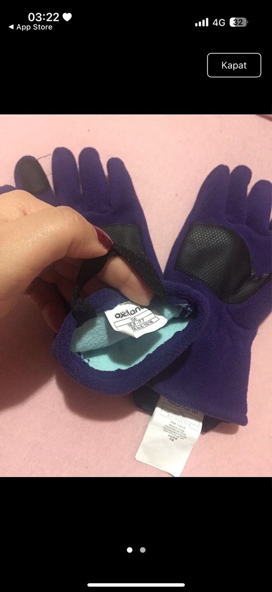 Mor Kadın Polar Eldiven Decathlon - Görsel 2