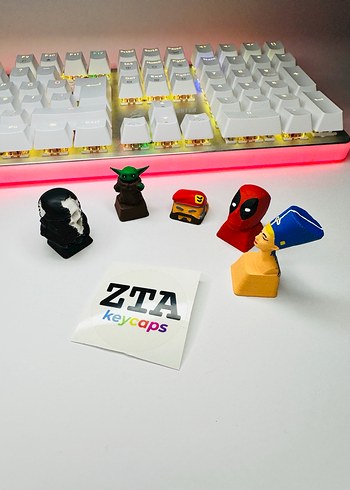Deadpool Keycaps Renkli Kırmızı Oyun Klavyesi tuşu - Görsel 5