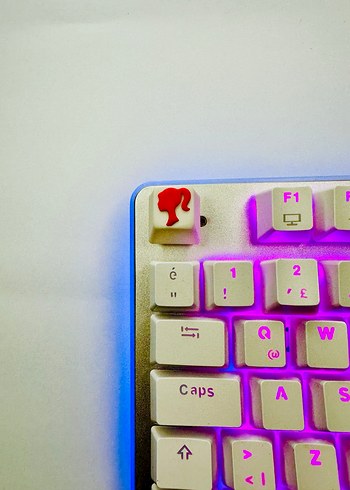 Barbie Keycaps Pembe Renkli Oyun Klavyesi tuşu - Görsel 3