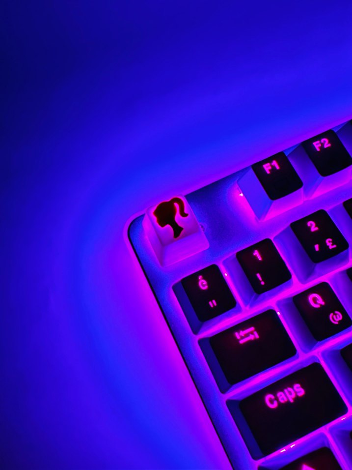 Barbie Keycaps Pembe Renkli Oyun Klavyesi tuşu - Görsel 2