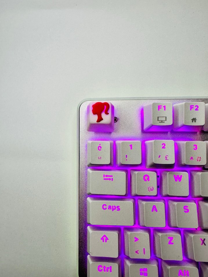 Barbie Keycaps Pembe Renkli Oyun Klavyesi tuşu - Görsel 5