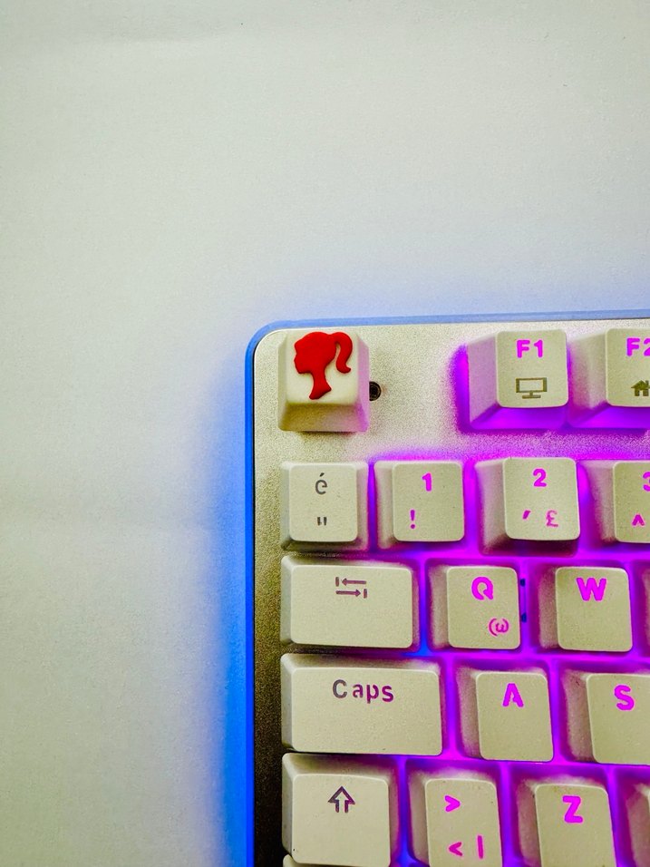 Barbie Keycaps Pembe Renkli Oyun Klavyesi tuşu - Görsel 3