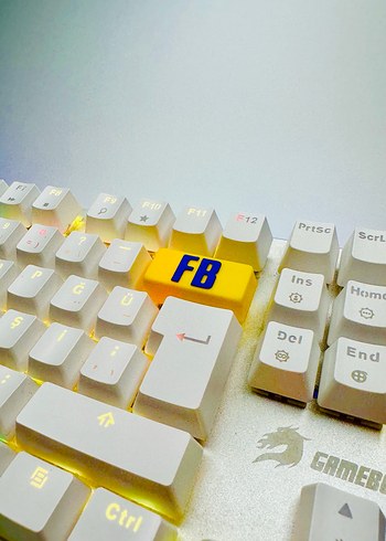 Fenerbahçe Renkli Mavi Klavye Özel FB Tuşu - Görsel 2