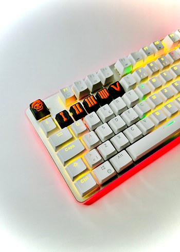 Call Of Duty Keycaps Renkli LED Işıklı Beyaz Gaming Klavye tuşu