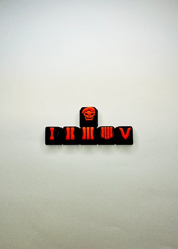 Call Of Duty Keycaps Renkli LED Işıklı Beyaz Gaming Klavye tuşu - Görsel 4
